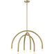 Stella 6 Light 30 inch Natural Brass Chandelier Ceiling Light