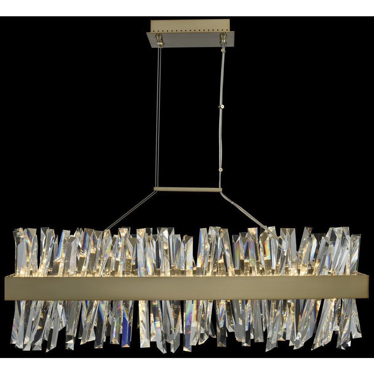 Glacier Island Pendant Ceiling Light in Brushed Champagne Gold