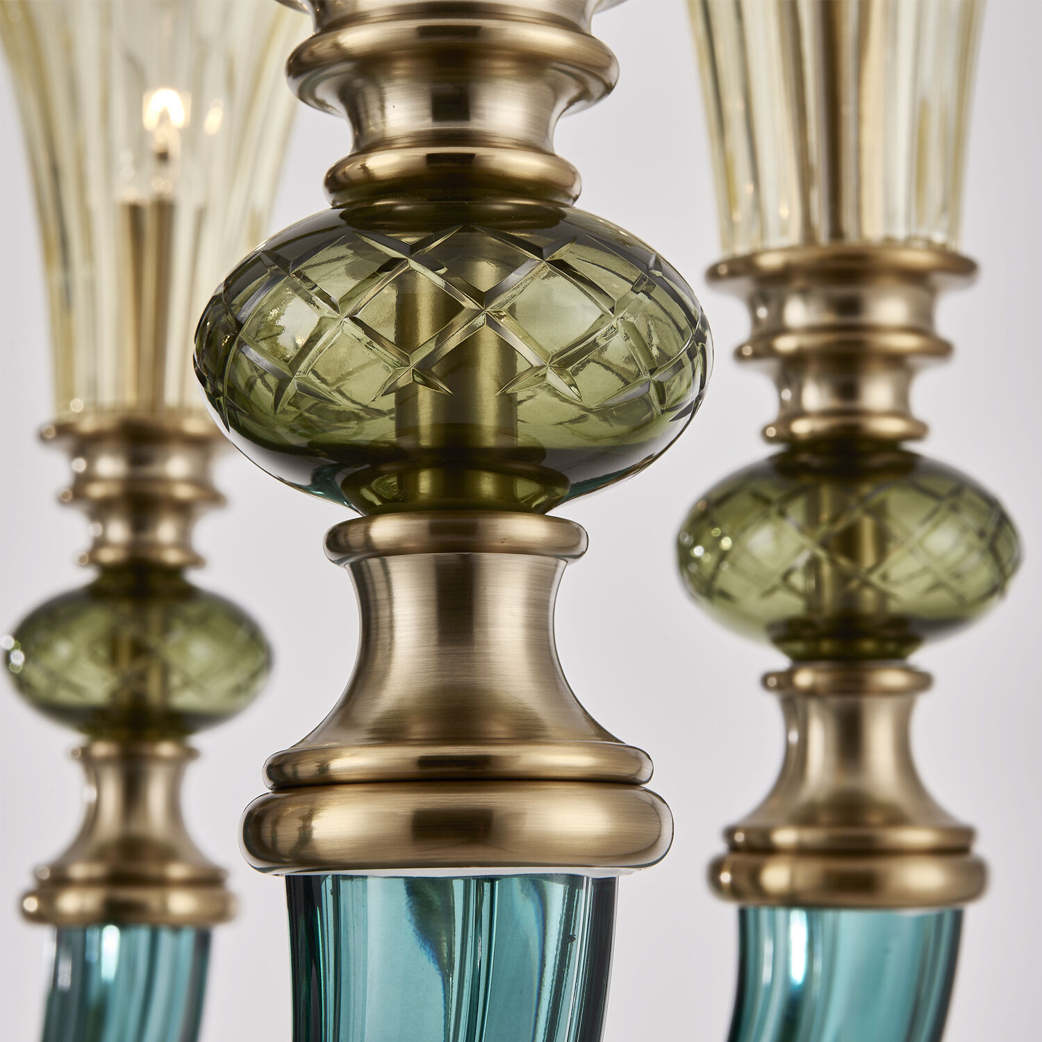 Tinta 6 Light 28 inch Winter Brass Pendant Ceiling Light