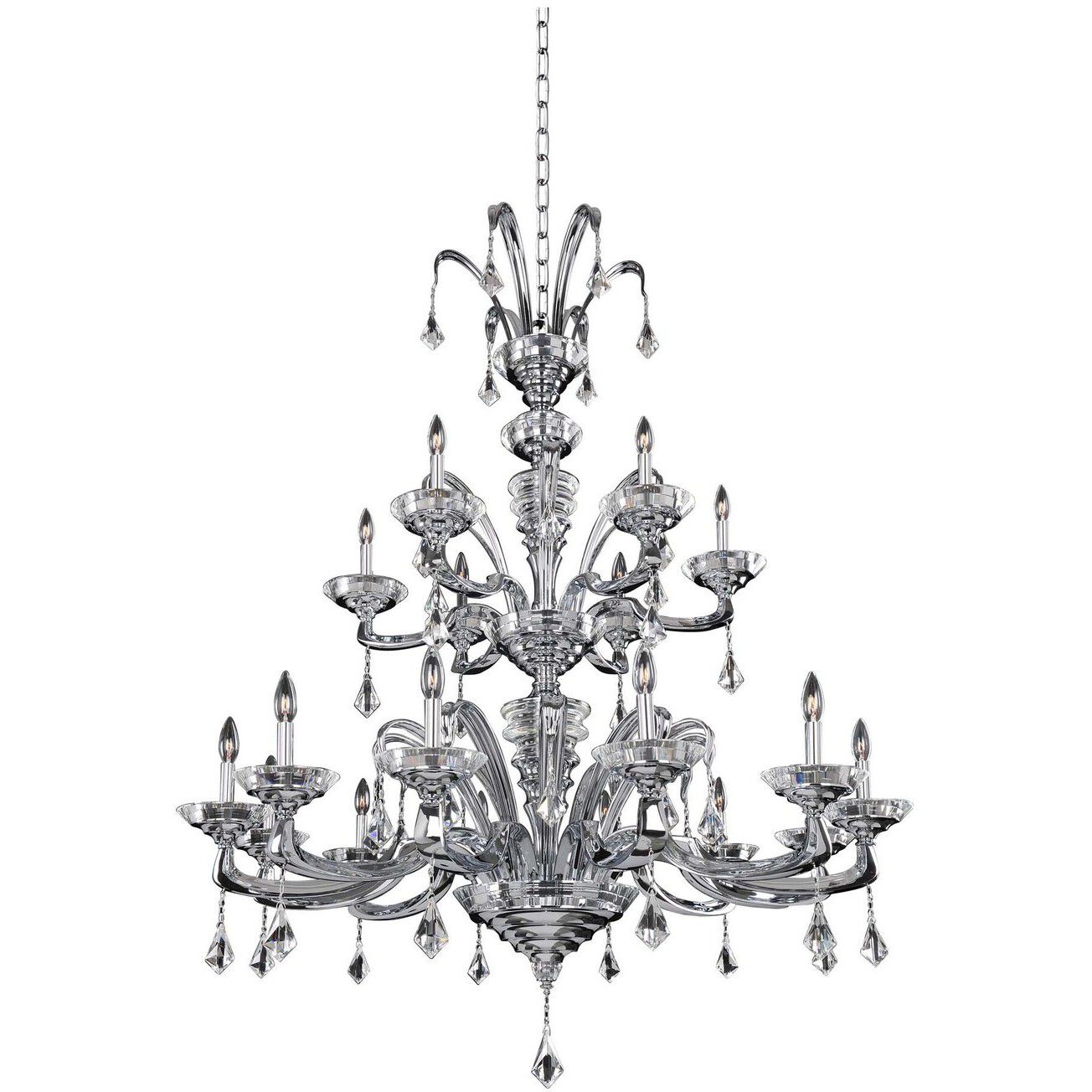 Cosimo 18 Light 48 inch Chrome Chandelier Ceiling Light