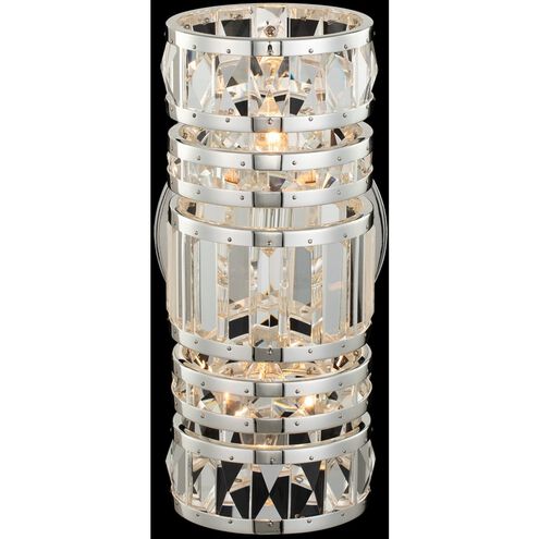 Strato 2 Light 6 inch Polished Silver Wall Sconce Wall Light