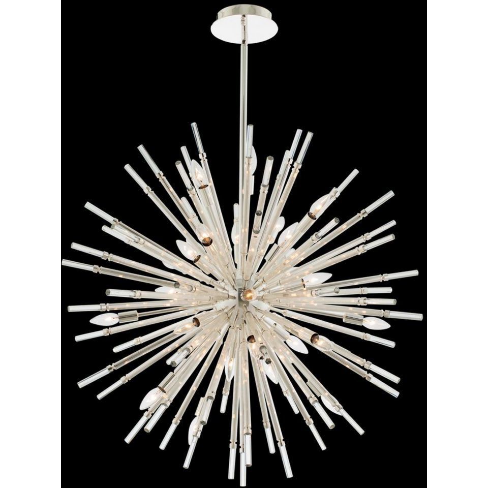Sprazzo 28 Light 36 inch Polished Silver Pendant Ceiling Light
