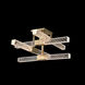 Apollo LED 25 inch Brushed Champagne Gold Flush Mount Ceiling Light in Firenze Clear
