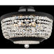 Terzo 6 Light 18 inch Matte Black W Polished Chrome Semi Flush Mount Ceiling Light in Firenze