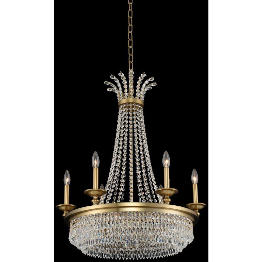 Tavo 9 Light 26 inch Winter Brass Chandelier Pendant Ceiling Light