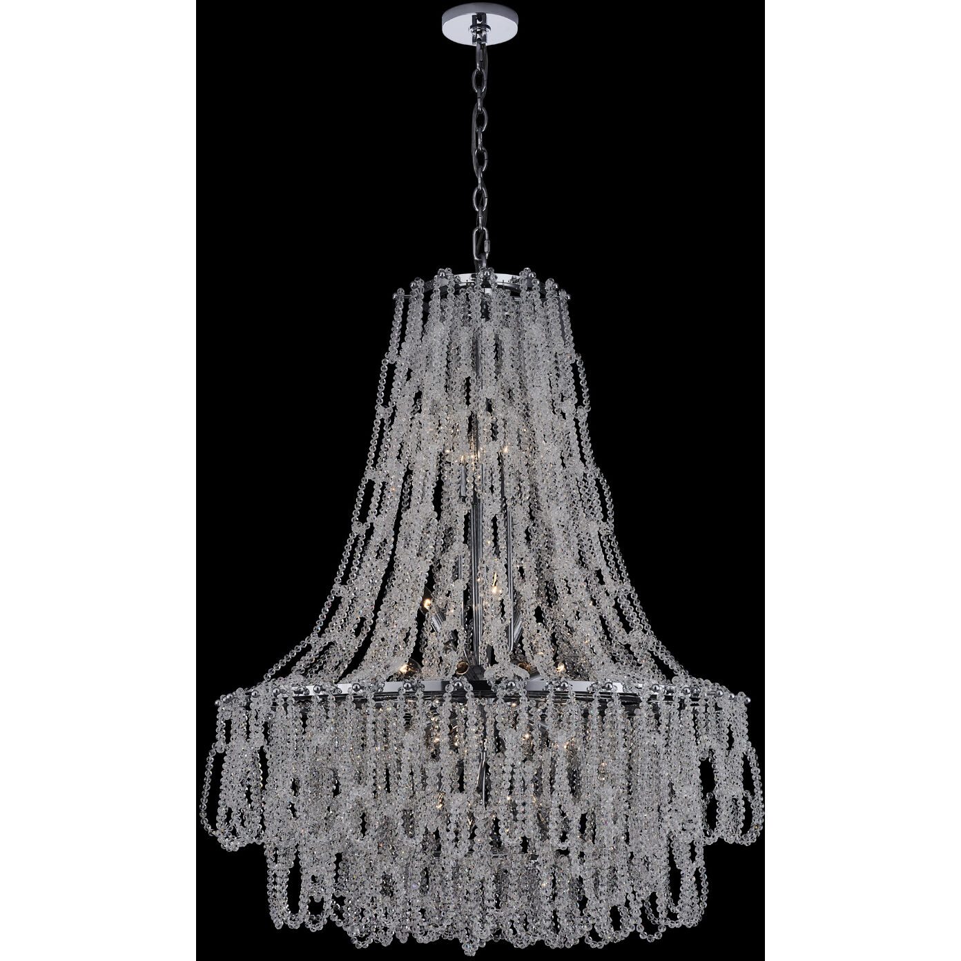 Loop 21 Light 34 inch Polished Chrome Pendant Ceiling Light