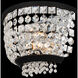 Terzo 2 Light 11 inch Matte Black with Polished Chrome Wall Sconce Wall Light