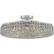 Loro 8 Light 20 inch Chrome Semi Flush Mount Ceiling Light in Firenze Clear