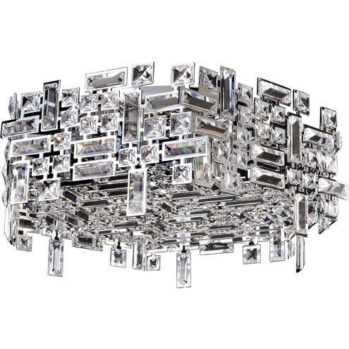 Vermeer 6 Light 24 inch Chrome Flush Mount Ceiling Light in Firenze Clear