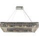 Baguette 12 Light 19 inch Chrome Pendant Ceiling Light in Firenze Clear