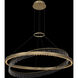 Saturno LED 36 inch Brushed Brass Pendant Ceiling Light in Firenze Clear