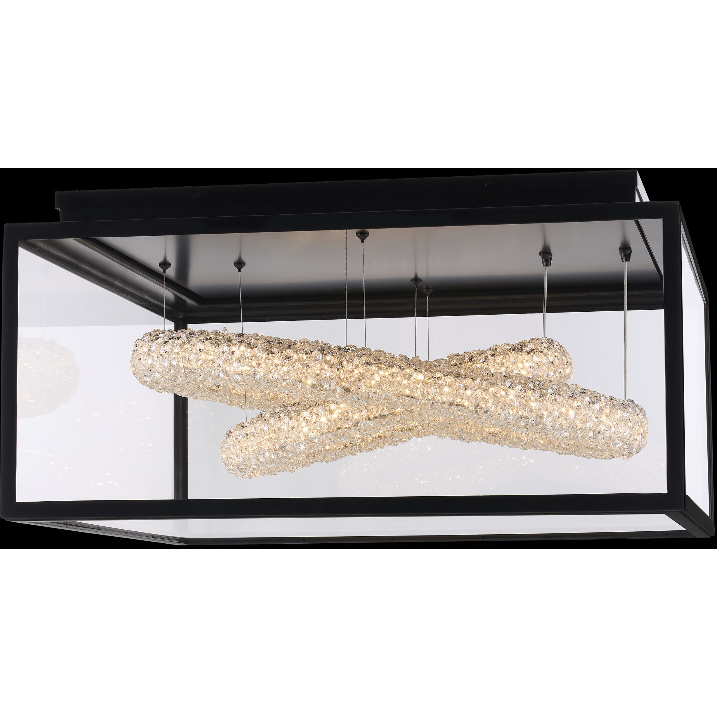 Lina Esterno 32 inch Matte Black Outdoor Flush Mount