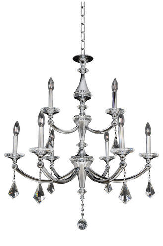 Floridia 9 Light 31 inch Chrome Chandelier Ceiling Light