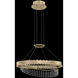 Saturno LED 20 inch Brushed Brass Pendant Ceiling Light in Firenze Clear