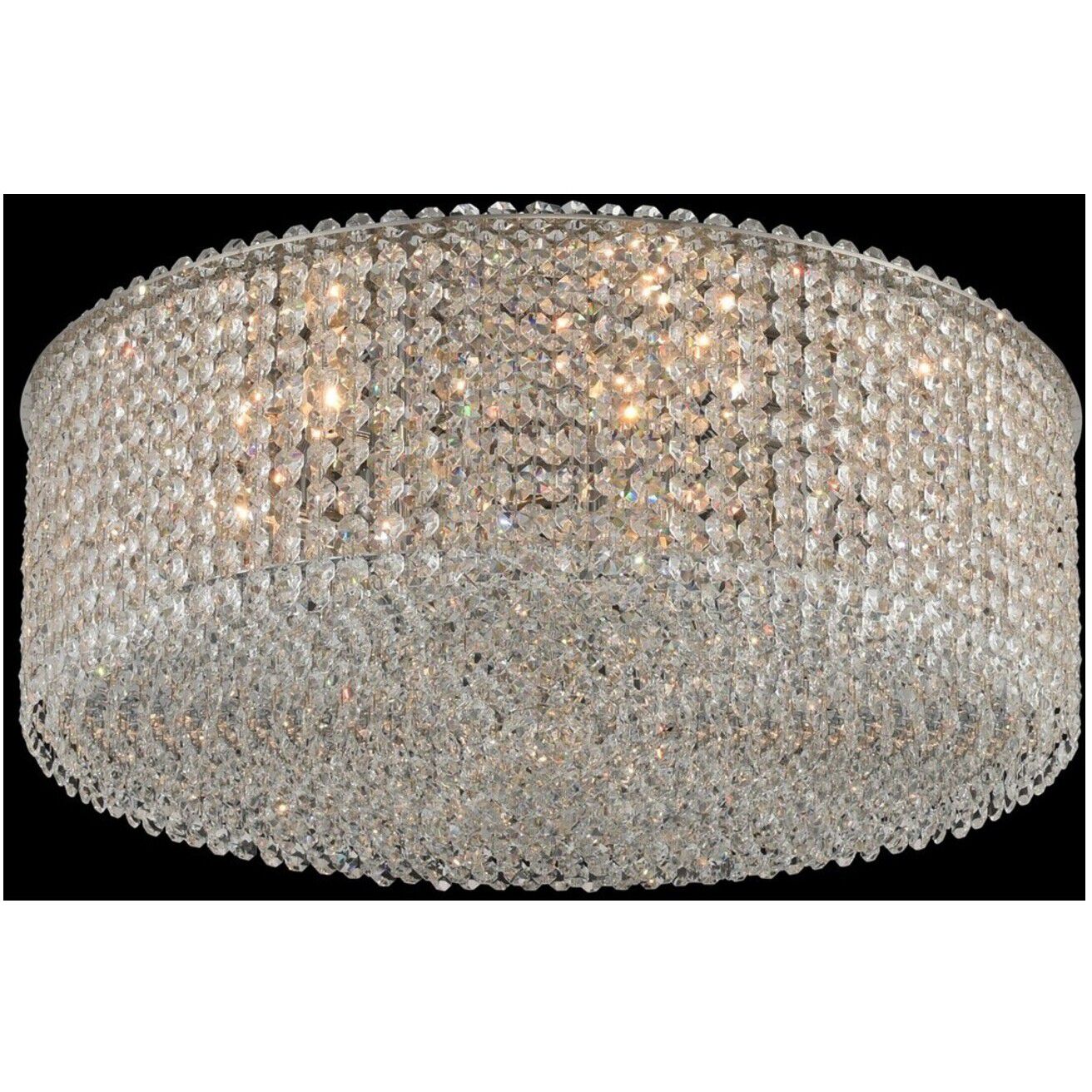 Milieu Metro 8 Light 22 inch Chrome Flush Mount Ceiling Light