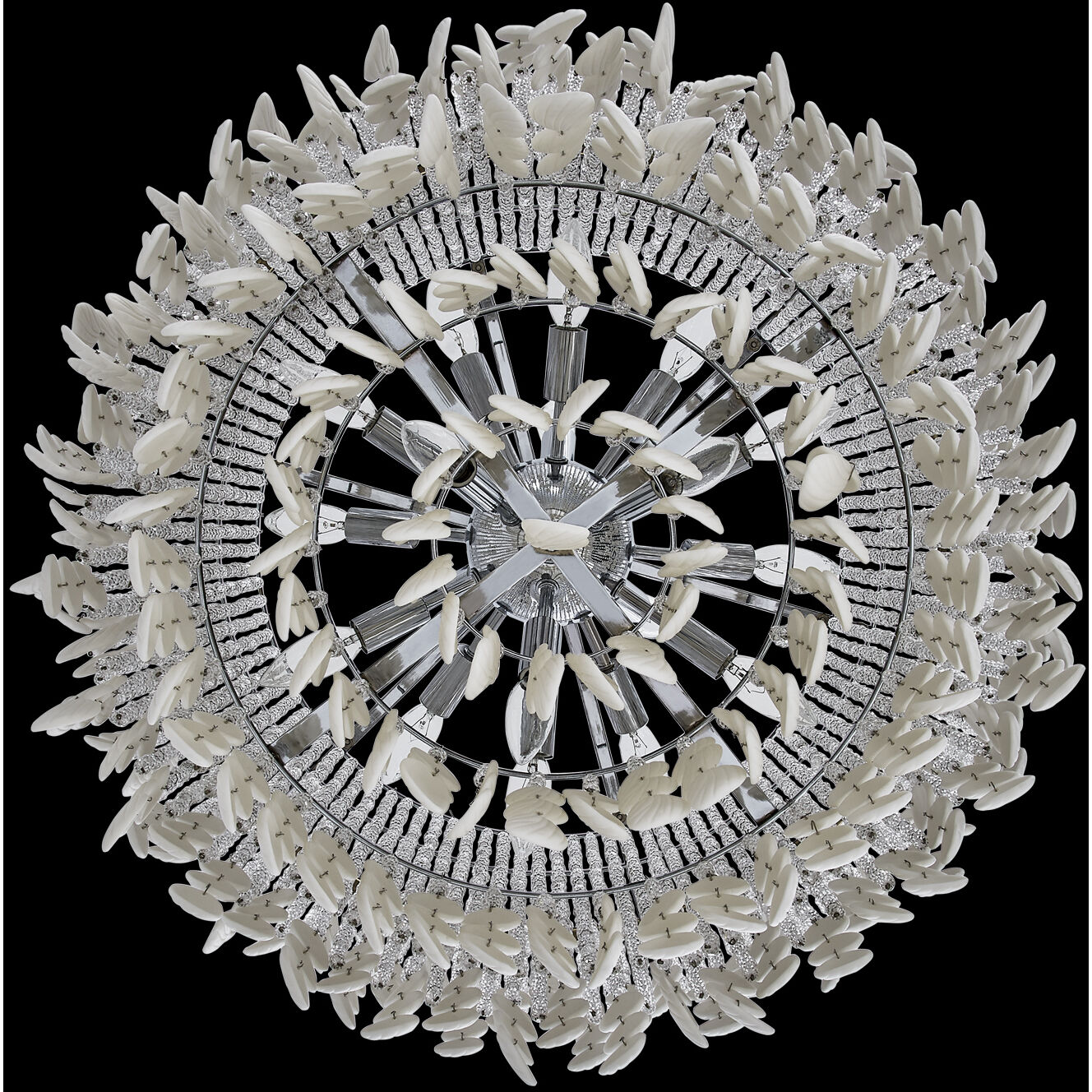 Farfalle 18 Light 28 inch Brushed Champagne Gold Chandelier Ceiling Light