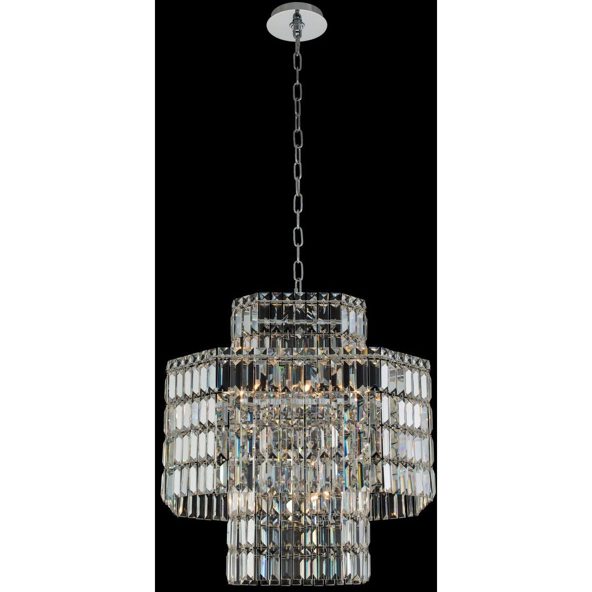 Livelli 12 Light 25 inch Polished Chrome Pendant Ceiling Light
