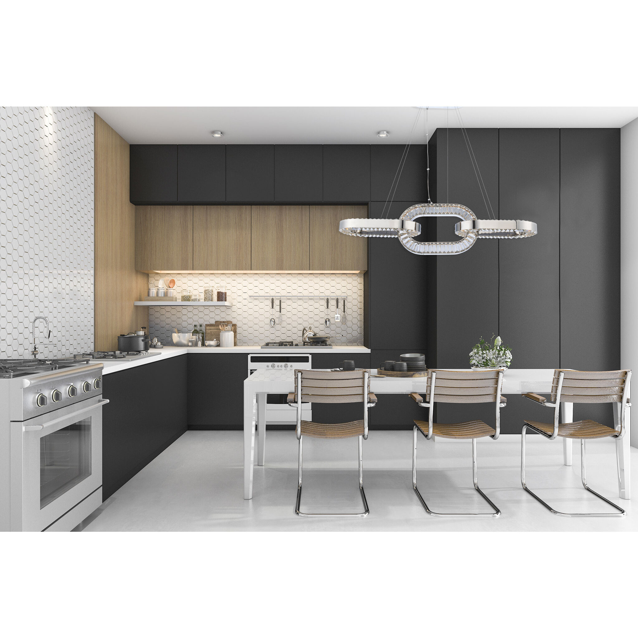 Milieu Mini Pendant 1 Light 5.5 inch Chrome Mini Pendant Ceiling Light in Firenze Clear