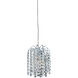 Milieu Mini Pendant 1 Light 6 inch Chrome Mini Pendant Ceiling Light in Firenze Jet Black
