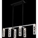 Serres LED 42 inch Matte Black with Polished Nickel Island Light Ceiling Light