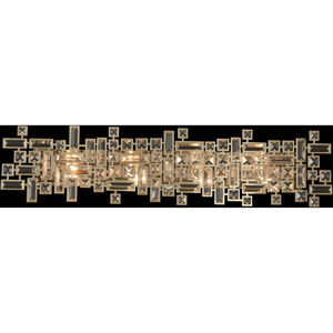 Vermeer 8 Light 38 inch Brushed Champagne Gold Bath Vanity Wall Light in Swarovski Elements Clear