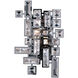 Vermeer 2 Light 8 inch Chrome ADA Wall Sconce Wall Light in Firenze Clear