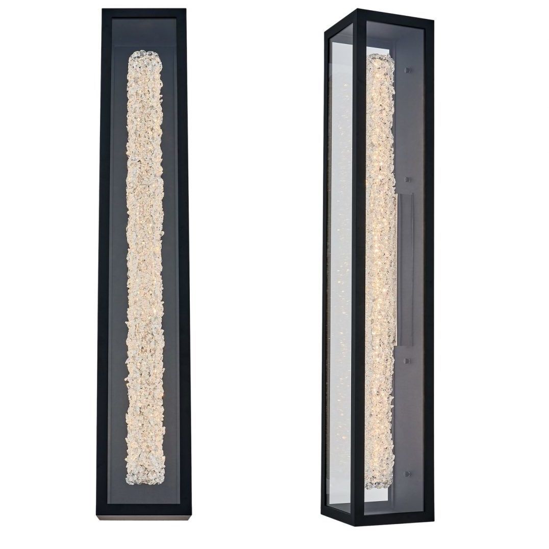 Lina Esterno 38 inch Matte Black Outdoor Wall Sconce