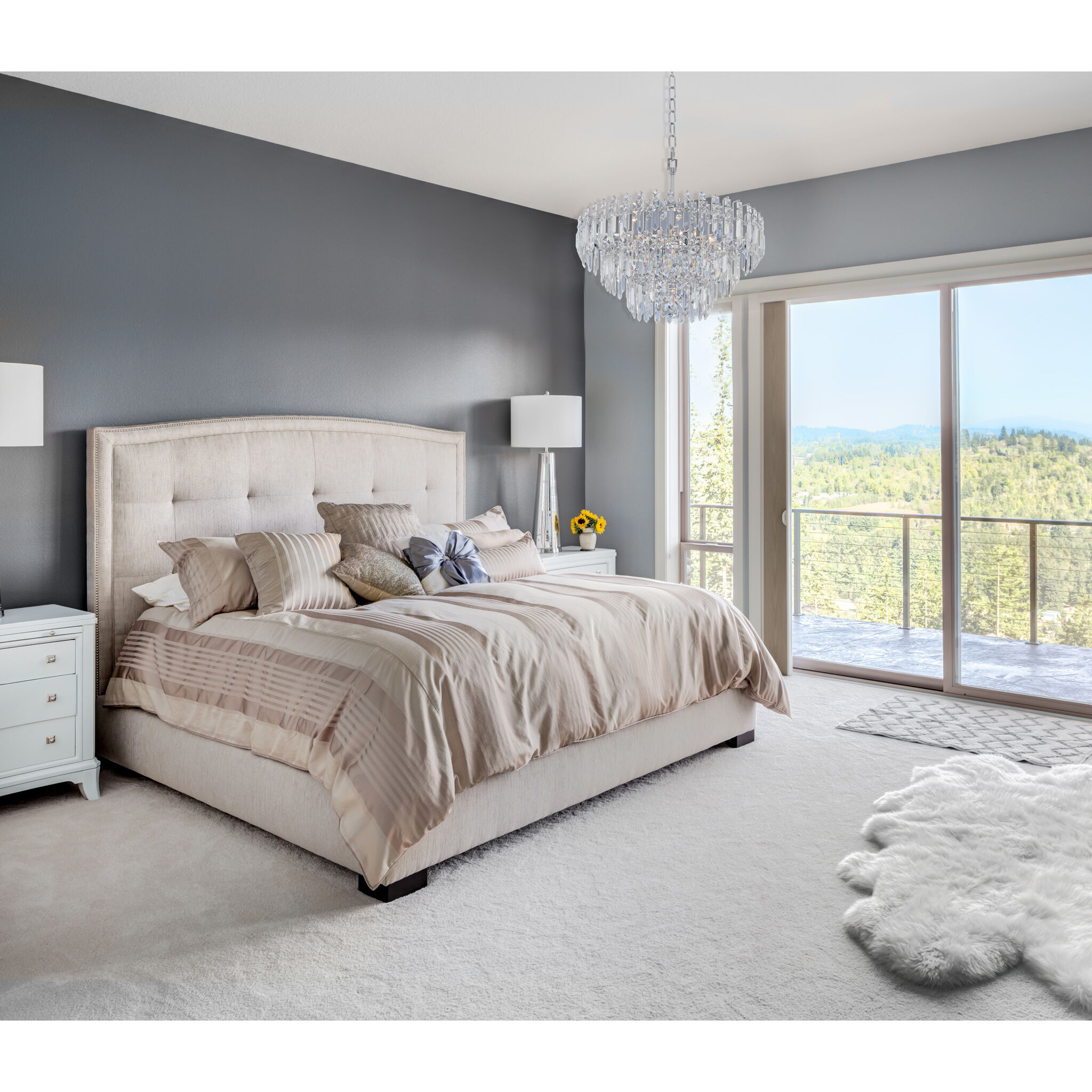 Milieu Mini Pendant 1 Light 5.5 inch Chrome Mini Pendant Ceiling Light in Firenze Fleet Argentine Mix