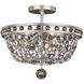 Lucia 4 Light 17 inch Vintage Silver Leaf Semi Flush Mount Ceiling Light
