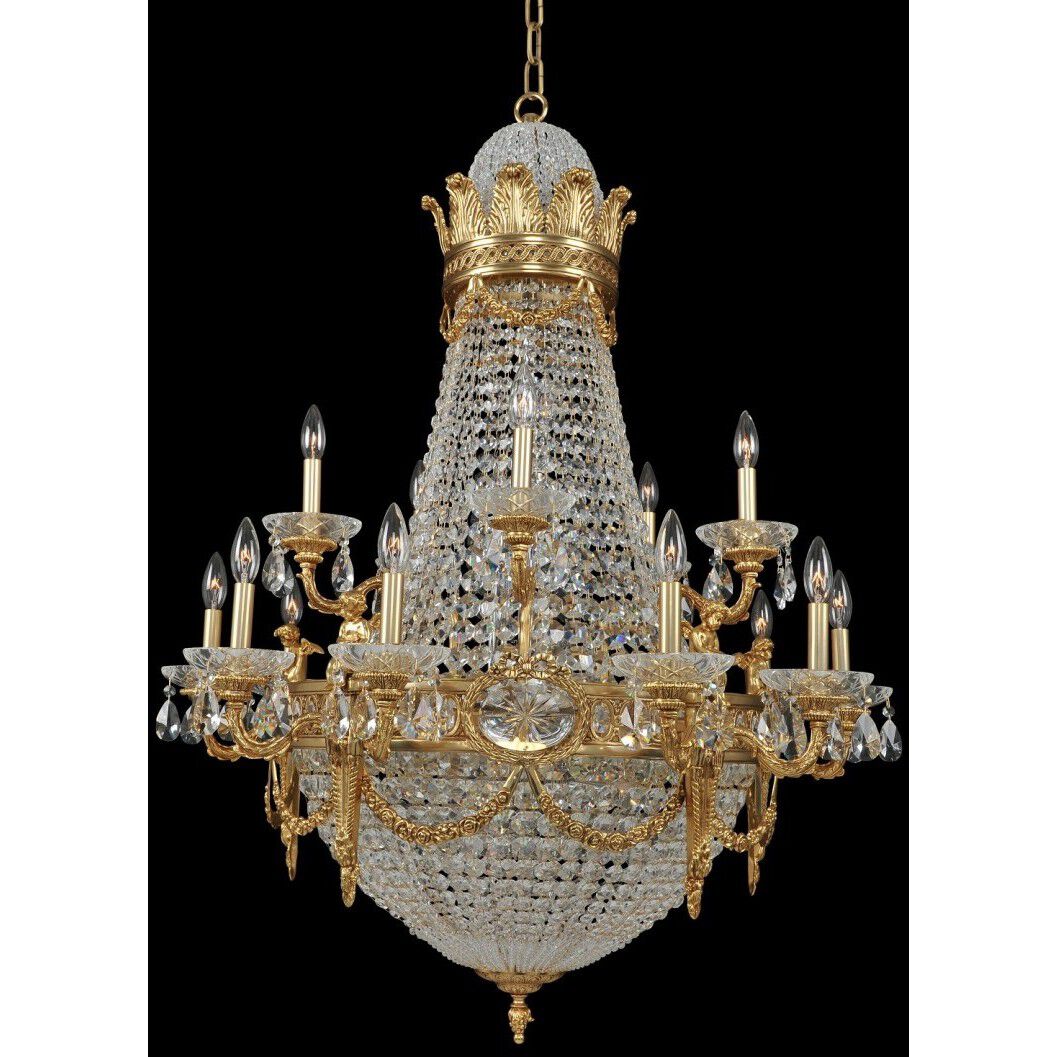 Marseille 25 Light 36 inch Antique Brass Chandelier Ceiling Light