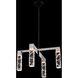 Serres LED 22 inch Matte Black with Polished Nickel Chandelier Ceiling Light