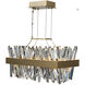 Glacier LED 26 inch Brushed Champagne Gold Island Light Ceiling Light