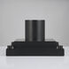 Esterno Cristallo 8 inch Matte Black Pier Mount in Firenze Clear