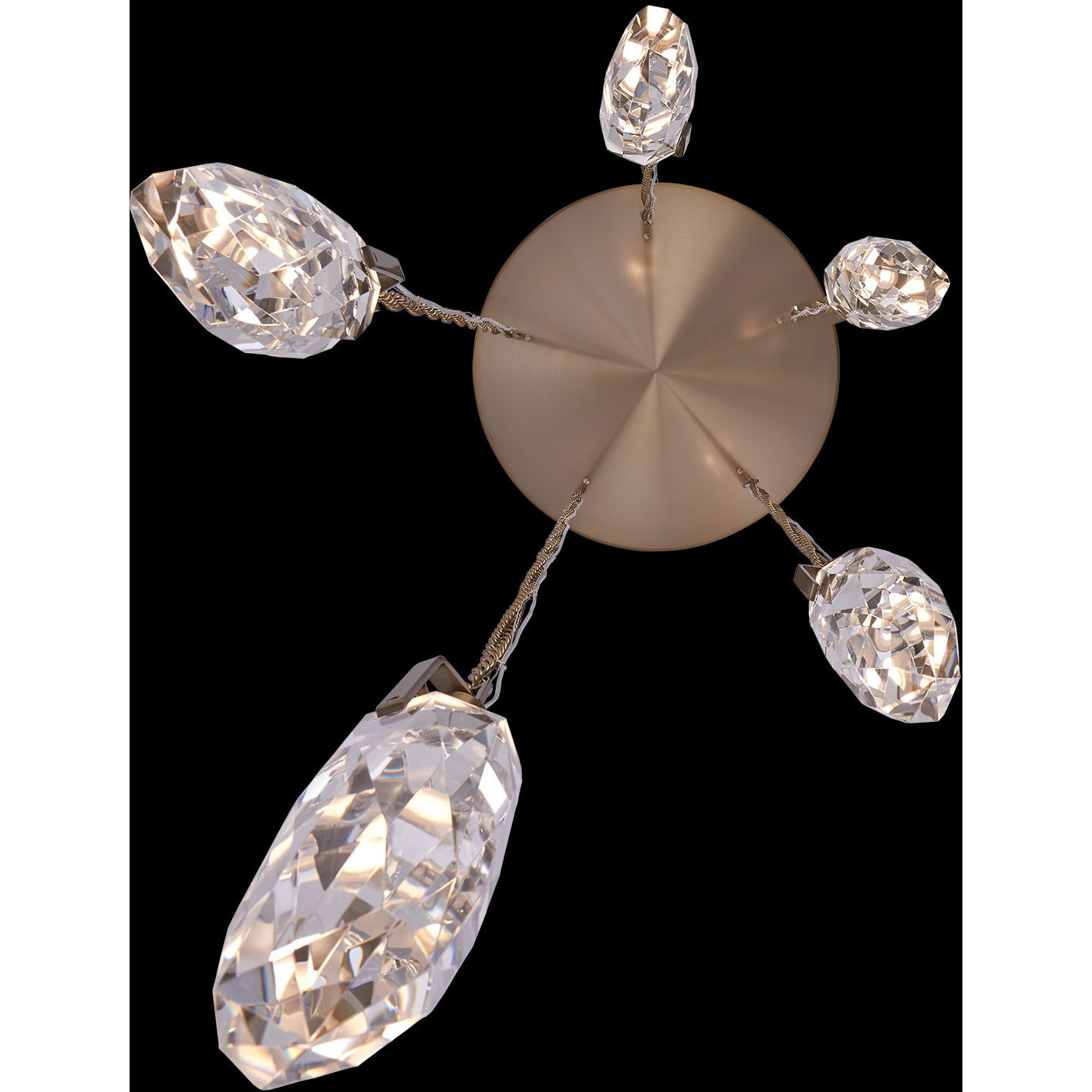 Diamante 23 inch Winter Brass Pendant Ceiling Light