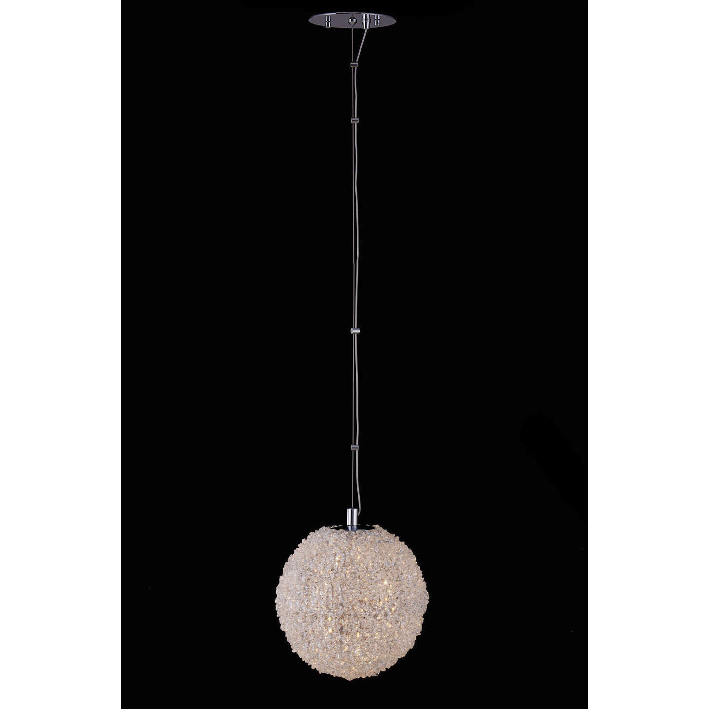 Lina 10 inch Polished Chrome Pendant Ceiling Light in Firenze Clear