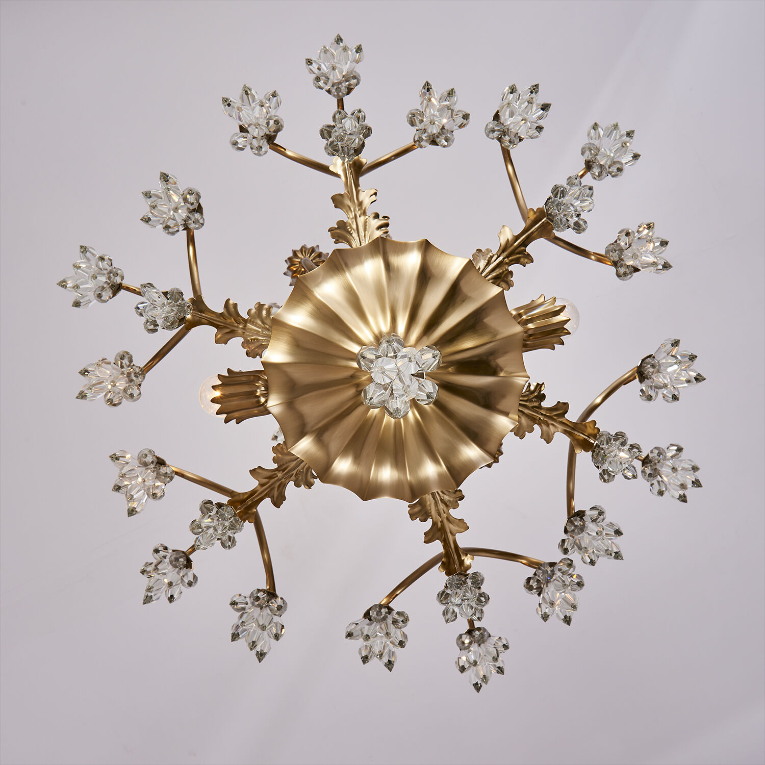 Tulipani 6 Light 28 inch Winter Brass Chandelier Ceiling Light
