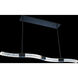 Athena LED 54 inch Matte Black with Polished Nickel Island Light Ceiling Light