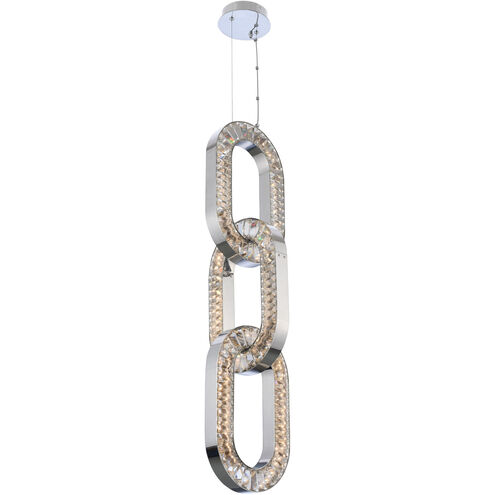 Catena LED 12 inch Chrome Foyer Light Ceiling Light in Firenze Clear