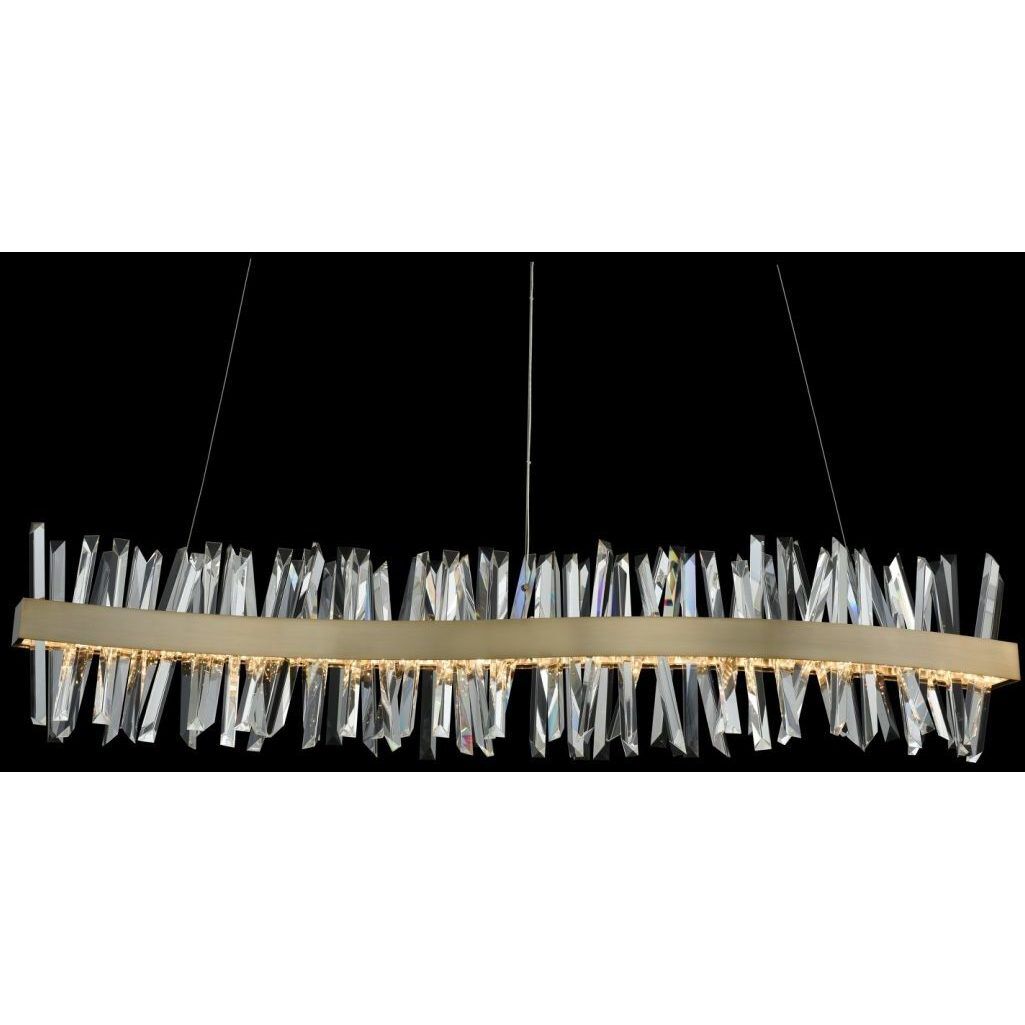 Glacier Island Pendant Ceiling Light in Brushed Champagne Gold