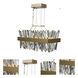 Glacier LED 26 inch Brushed Champagne Gold Island Light Ceiling Light