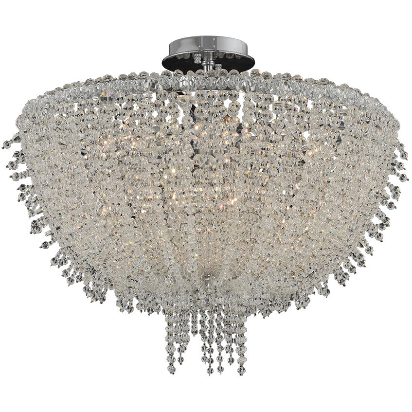 Cielo 8 Light 24 inch Chrome Flush Mount Ceiling Light