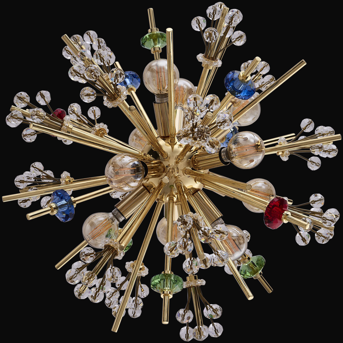 Constellation 10 Light 19 inch 18K Gold Pendant Ceiling Light