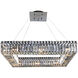 Quadro 12 Light 36 inch Polished Chrome Pendant Ceiling Light in Firenze Clear