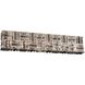 Modello 8 Light 32.5 inch Chrome Bath Vanity Wall Light in Firenze Mixed