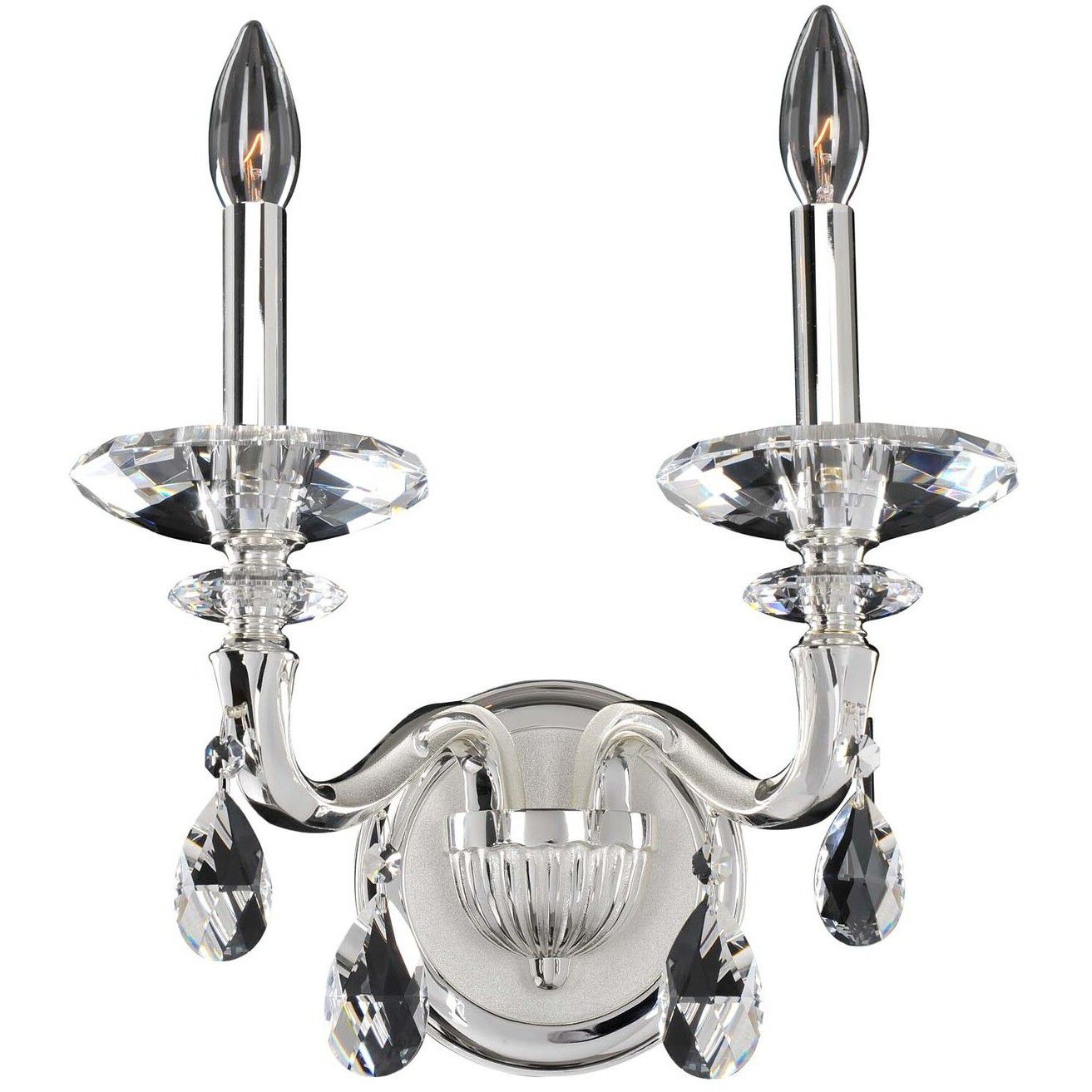 Jolivet 2 Light 12 inch Two Tone Silver Wall Sconce Wall Light in Chrome