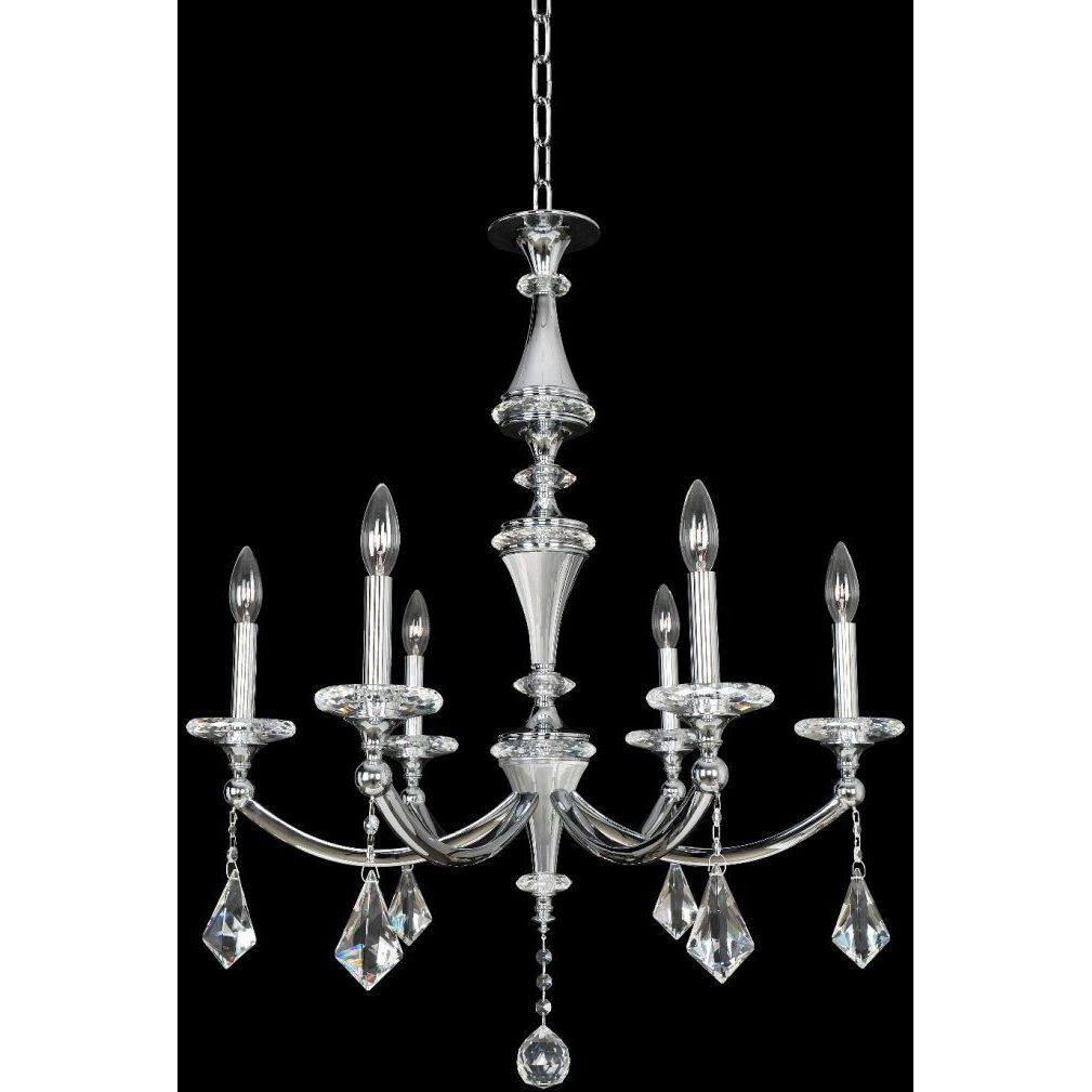 Floridia 6 Light 27 inch Chrome Chandelier Ceiling Light