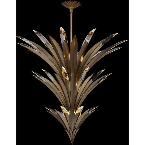 Roche 15 Light 38 inch Winter Brass Pendant Ceiling Light in Firenze Clear