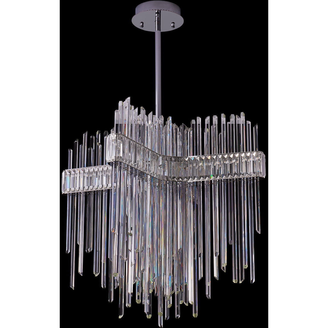 Piovere 40 inch Polished Chrome Pendant Ceiling Light