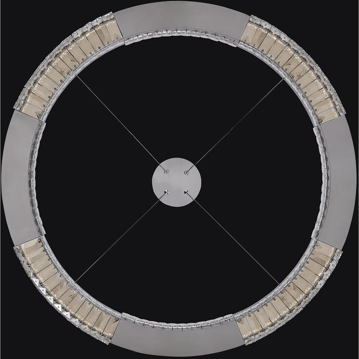 Dama 34 inch Polished Chrome Pendant Ceiling Light