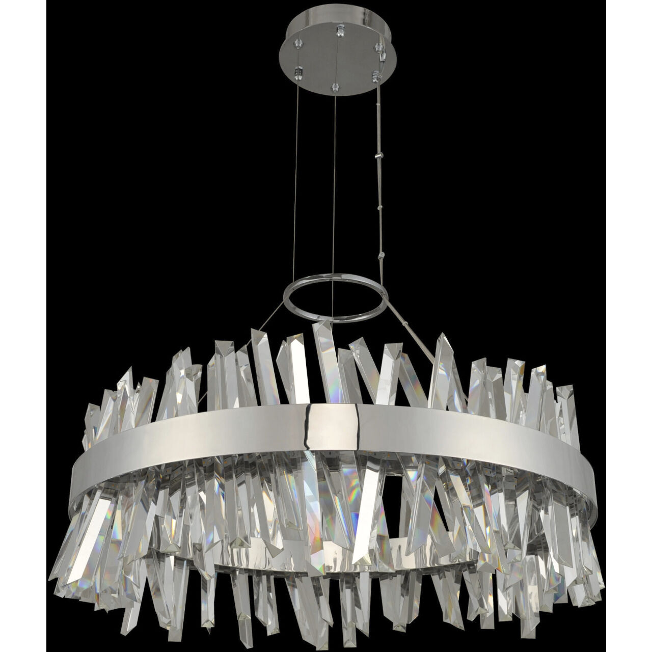 Glacier LED 32 inch Chrome Pendant Ceiling Light